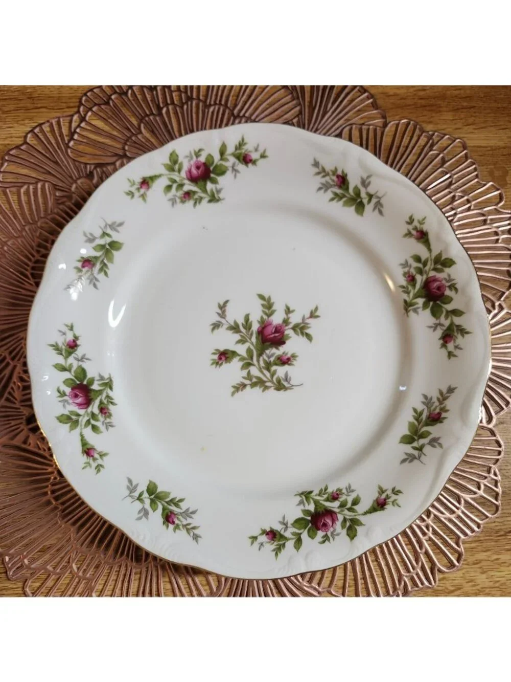 Colorful Mismatched China Dinner Plates Floral Porcelain Set of 4